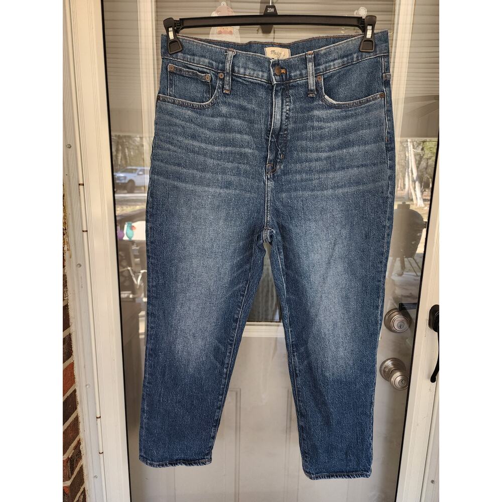 Madewell Womens Size 32 Medium Wash Classic Straight Leg Blue Denim Jeans